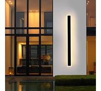 OZBME Outdoor Wall Sconce LED Modern Porch & Patio Light Fixture Black Exterior Lights Frosted White Acrylic Lamp Watetproof Suitable for Living Room,Garage,Bathroom ()
