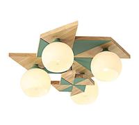 OZBME Perfecting s, Modern Flush Mount Ceiling Lamp with Glass Shade,aron Style 4 Lights Fixture for Kitchen Dining Living Bedroom Room,E27 （No Light Source） Prof