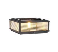 OZBME Pillar lights outdoor Post Light Waterproof Patiotriped Glass Lantern Minimalist Fixture with Dock Mount for Patio Path Deck Lighting (36.5 * 18 * 40cm)