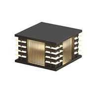 OZBME Pillar lights outdoor Square Post Lights Decking Patio Lighting IP65 Waterproof Villa Wall Lantern Stainless Steel Lamp Fixture (20 * 12cm)