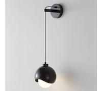 OZBME Post-Modern d Black Wall Sconce - 23.62" LED Indoor Lamp for Bedroom, Living Room, Nightstand, Home Study, Shop Stylish Ceiling-Mounted Fixture in Finish (d) (K)