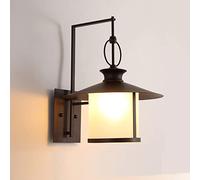 OZBME Retro Industrial Black Wall Sconce Outdoor Coach Light, IP54 Waterproof Exterior Lantern Outside Porch Lighting Fixture Mount, Garage Front Patio Lamps (Blanc)