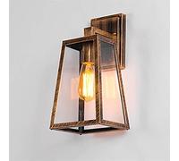 OZBME Retro Loft Outdoor Lamp Industrial V-intage Garden Light Restaurant Stair Aisle Bedroom Porch Cafe Bedside Wall Sconce,Modern lamp (Color : Copper no Bulb) (Copper No Bulb)