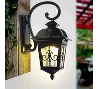 OZBME Retro Outdoor Europe Villa Sconce Lamp Waterproof Exterior Garden Doorway Lighting Yard Street Corridor Porch Home,Modern Wall lamp (Color : Bronze) (Nero)