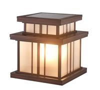 OZBME Solar Pillar Light Energy-saving Creative Glass Column Lights IP65 Waterproof Metal Stigma Lantern Outdoor Street Lamp Exterior Pedestal Lamps for Villa Garden Park Law ()