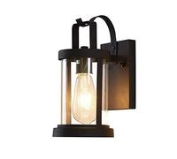 OZBME Wall Lamp,American Country Aluminum Farmhouse Barn Lights Retro Industrial Lamp Outdoor Waterproof Fixture Clear Glass Lantern Porch Patio Entrance Exterior Sconce E27