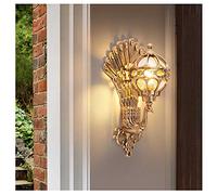 OZBME Wall Lamp Outdoor Sconce Porch Light Fixture,Exterior Lanterns Peacock Shape Design,Indoor Garden Villa Decorative Lamp, Blue