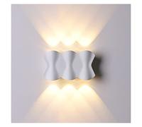 OZBME Wall lamp, Outdoor Wall Lamp Waterproof Courtyard Double Led Wall Washing Lamp Outdoor - Corridor Staircase Exterior Door,Wall Light Fixtures (3 Head White 16cm Warm light)