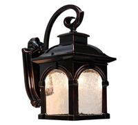 OZBME Wall Lamp Retro Style Lights Industry Outdoor Waterproof Sconces Light Vintage Aluminum Alloy Water Pattern Glass Lampshade Gazebo E27 Edison Villa Garden Entrance Decoration Lighting