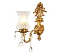 OZBME Wall Lamp Retro Style Lights Vintage | Light Bedside Metal Lighting Crystal Sconce, Industrial Glass Light, Outdoor Outside Fixture Simple Cre