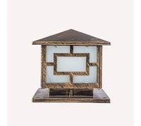 OZBME Wall Light Industrial, American Country Outdoor Glass Table Lamp Creative Modern Industry Oil Rubbing Bronze E27 Decoration Column Post Street Patio Garden ()