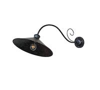 OZBME Waterproof Wall Sconce Light Fixture Country Outdoor Lamp Retro Metal Industrial Indoor Outside Lighting Fixtures (Color : Silver Black) (B) (B)