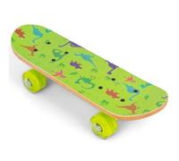OzBozz DINOSAUR SKATEBOARD WITH FLASHING WHEELS - 17 INCH Deck - Adorable Dino Decoration - Wheels Light Up When Moving, Assorted Designs and Colours