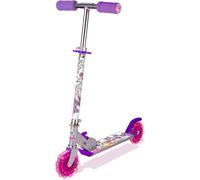 Ozbozz Kids Push Scooter with 2 Light Up Wheels - Unicorn Pink Purple Silver