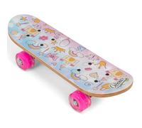 OzBozz PRINCESSES SKATEBOARD WITH FLASHING WHEELS - 17 INCH DECK - Beautiful Princess Graphics - Wheels Light Up When Moving, Assorted Designs and Colours
