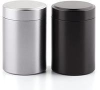 OZCHIN 2 PCS Aluminum Storage Jar Portable Airtight Smell Proof Container Bottle Multipurpose Storage Container for Spices, Coffee & Teas