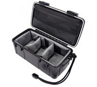 OZCHIN Black Storage Box Resistant Storage Container with Combination Lock Easy Grip Handle ABS Plastic Storage Case Great Gift for Men - 24 x 13 x 10 CM
