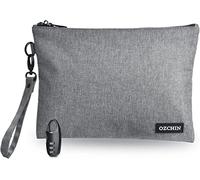 OZCHIN Smell Proof Bag Travel Storage Case Activated Charcoal Pouches Durable Odorless Medicine Organizer (Grey, 11 x 8 inches)