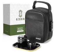 OZCHIN Smell Proof Storage Bag with Combination Lock Lockable Box Bag Travel Storage Case Activated Charcoal Bag Set (23 x 16 x 12cm), Christmas Xmas Gifts for Women Men (Black- 1 - Set)