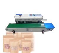OzcNykt Automatic Sealing Machine, 220V Continuous Horizontal Food Sealer Auto Impulse Sealer, Temperature control range: 0-300°C for Food Pharmaceutical E-commerce Packaging