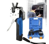 OzcNykt Eccentric Tube Flaring Tool,Electric Copper Pipe Expander Tool,Flaring Tool Kit,with1/4”-3/4” Tubes Clamps and Removable Battery Eightclamps/twobatteries