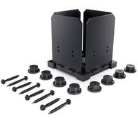 Ozco 51708 Ironwood 6X6 Post Base, Black Galvanized Steel (1 per Pack)