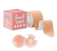 OZDEMIR Skin Boob Tape, 5cm*5M Boobtapes with 2 Reusable Nipple Covers, Breast Lift Tape, Medical Body Tape for Breasts, Breathable Skin-Friendly Tit Tape, Bob Tapes for Large Breasts