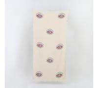 OZDESIGN Colorful Evil Eye Stone Print Turkish Towel - 100% Cotton Double Layered Peshtemal 90x170 cm - Lightweight, Absorbent, Quick Dry Hammam Towel for Bath, Beach, Spa, Travel