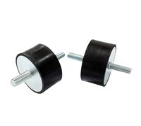 OZDINGQ 1pcs Rubber Mount Anti Vibration M10 M12 Double Male Thread Silentblock Isolator Damper Dia 40/50/60/70/75/80mm Type VV(M10x27mm - 50x30mm)
