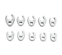 OZDTLP 10Pcs/Set 10-22mm Crowfoot Wrenches 3/8Inch Drive Metric Foot Open End Spanner Carbon Steel Horn Wrench Head