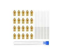 OZDTLP 31-piece Set Of MK8 Brass Tip Nozzle Tool, Stainless Steel Cleaning Needle + Tube +, Print Head 0.35mm, 3D Printer Accessories