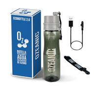 OZEANIC | EcoBottle | Reusable Water Purification Bottle | Eliminates Viruses & Bacteria | Water Ozonizer | Ozone Generator | Sport Water Bottle | Water Filter | Black | 750 ML