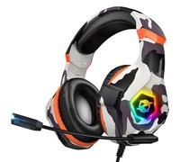 Ozeino Gaming Headset for PS4 PS5 PC, Over-Ear Headphones with Surround Sound & RGB Light for Xbox Switch Mac Laptop