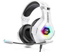 Ozeino Gaming Headset for PS4 PS5 PC with 3D Surround Sound Headset with Microphone Headphones, Noise Cancelling, RGB Lights for Gamers