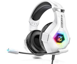 Ozeino Gaming Headset for PS4 PS5 PC with 3D Surround Sound Headset with Microphone Headphones, Noise Cancelling, RGB Lights for Gamers