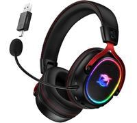 Ozeino Wireless Gaming Headset, 2.4 GHz Lossless Connection, 7.1 Surround Sound, Gaming Headphones with Detachable ENC Noise Canceling Mic, 45-Hour Battery for Ps5, Ps4, PC, Laptop, Switch