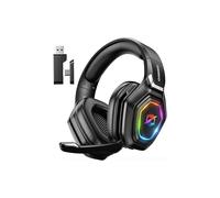 Ozeino Wireless Gaming Headset with Microphone, 2.4G & Type C Transmitter - 40h Battery Life - RGB Lighting Gaming Headphones for Ps5, Ps4, PC, Phone