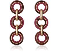 Ozel - Natural Wooden Acrylic Boho Drop Dangle Earrings for Women - Geometric Statement Jewellery, Wood Cellulose acetate Zinc, No Gemstone