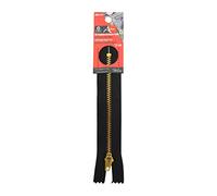 Ozelaplus 12cm Black Zip with Metal Teeth and Auto Lock