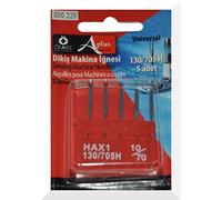 Ozelaplus Universal Sewing Machine Pack of 5 Needles-Size 10/70-For Cottons, Silver, 10/70