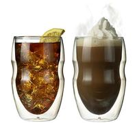 Ozeri Serafino Double Wall 0.35 L / 12 oz Beverage & Thermo Insulated Coffee Glasses, Set of 2