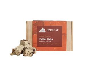 Ozerlat Real Tahin Helva - Coffee - Halva Luxury Gourmet Artisan Dessert Sweets, Premium Quality Natural Ingredients, Vegan, Gluten Free (300g)