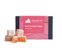 Ozerlat Real Turkish Delight, Rose - Luxury Gourmet Artisan Dessert Sweets, Premium Quality Natural Ingredients, Vegan, Gluten Free, Traditional Authentic Flavour (200g)