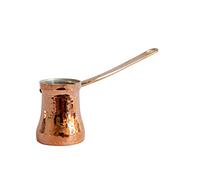 Ozerlat - Soy Handmade, Artisan, Silver Lined, Copper Turkish Coffee Pot ‘Cezve’ for Stovetop Brewing (Small 85ml)