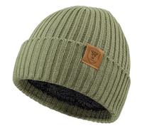 OZERO 2025 Winter Beanie Hat for Men and Women: Warm Knit Skull Hat with Thermal Thick Polar Fleece Lining Snow Cap Winter Gifts for Family and Friends Green