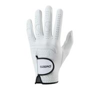 OZERO Golf Glove for Men: True Grip Training Golf Gloves Cabretta Leather | Breathable & Sweat-Wicking | Hook & Loop Closure - for Training & Professional Right Handed Golfer (Left Hand, White)