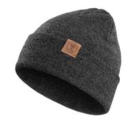 OZERO Mens Beanie Hat: Fleece Lined Thermal Fine Knit Winter Hat, Lightweight Cuffed Stretch Skull Cap, Soft 52-60cm Fit for Commuting Travel Daily Running