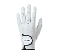 OZERO Womens Golf Gloves: Premium Cabretta Leather, Soft & Comfortable Anti-Slip Full Finger Gloves for Professional Golfer, Archery, Frisbee Sports (White, M, Left Hand)