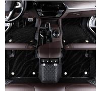 OZFRVXUG Car Leather Double Layer Floor Mats For Citroen Jumpy 2016-2021 5-Seats (RHD), Full Coverage Carpets Protection Pads Car Mat Non-Slip,A/Black