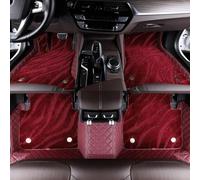 OZFRVXUG Car Leather Double Layer Floor Mats For Citroen Jumpy 2016-2021 5-Seats (RHD), Full Coverage Carpets Protection Pads Car Mat Non-Slip,D/Wine red